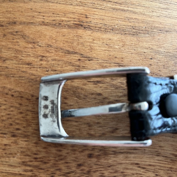 Luxury Exotic Alligator Belt by J.W. Cooper – Sterling Silver Buckle (30) - Picture 3 of 6